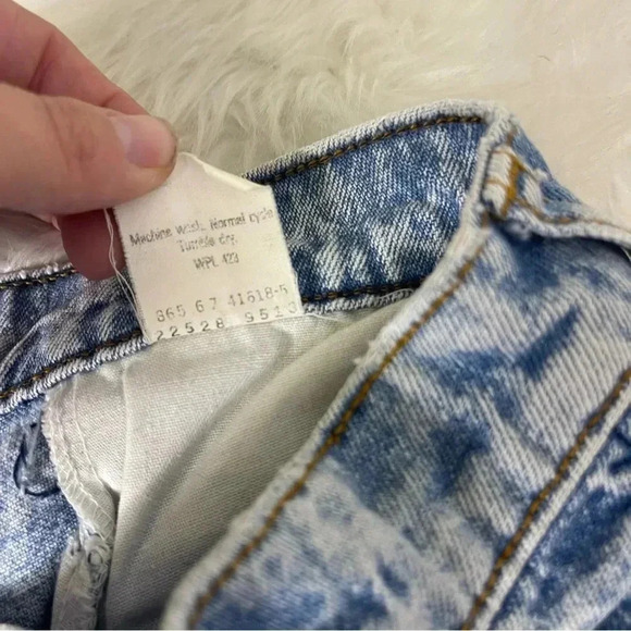 Levi's Acid Wash Orange Tab Vintage Mom High Rise Taper Straight Jeans Size 29 - Picture 8 of 10